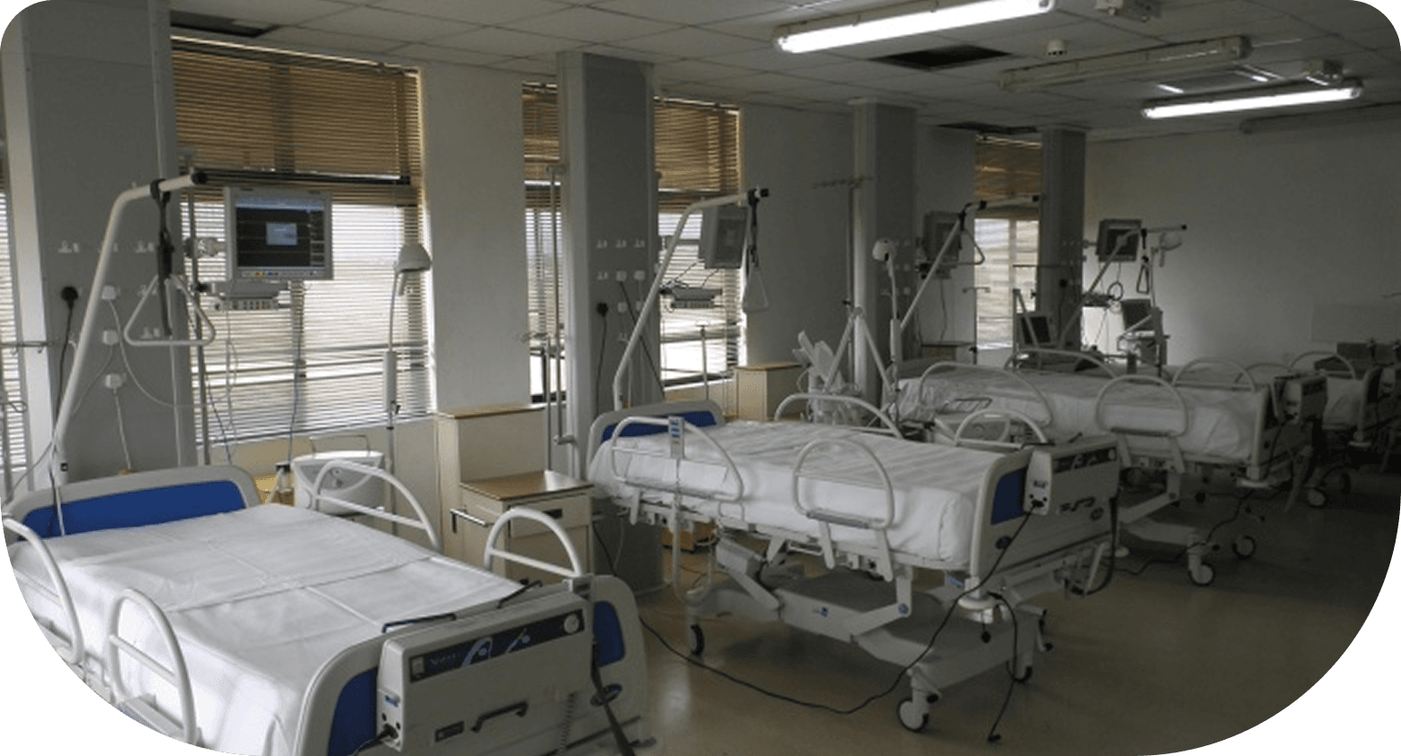 Modern hospital room with medical equipment