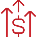 Dollar up arrow icon